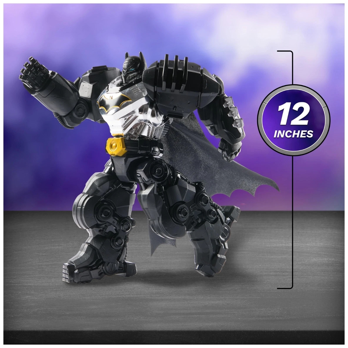 Spin Master 12″ DC Comics Metal Force Batman XL Action Figure Unisex, 5-7 Years