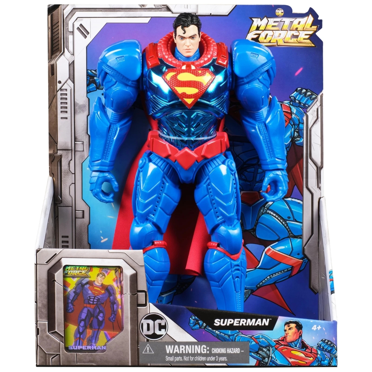 Spin Master 12″ DC Comics Metal Force Superman XL Action Figure Unisex, 5-7 Years