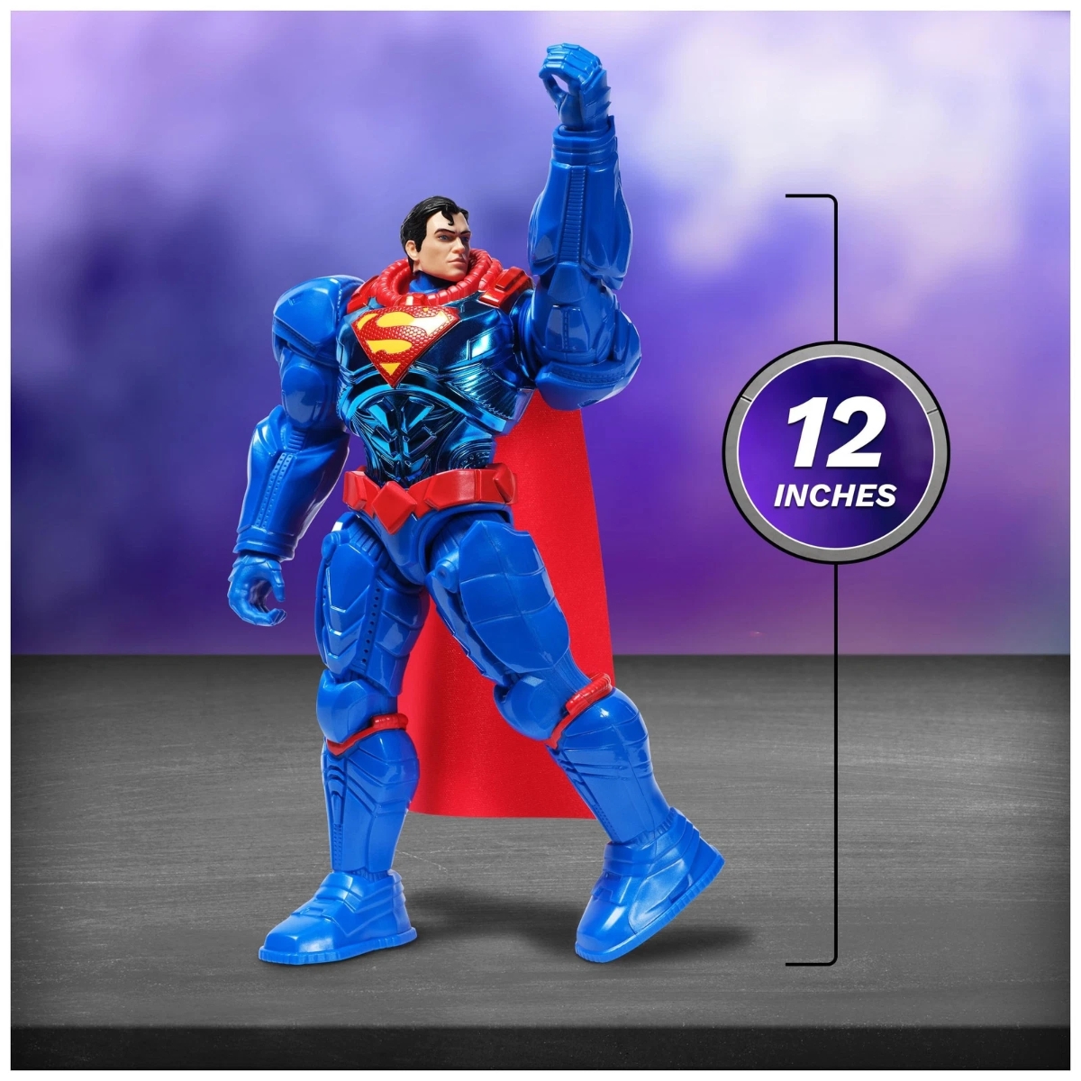 Spin Master 12″ DC Comics Metal Force Superman XL Action Figure Unisex, 5-7 Years