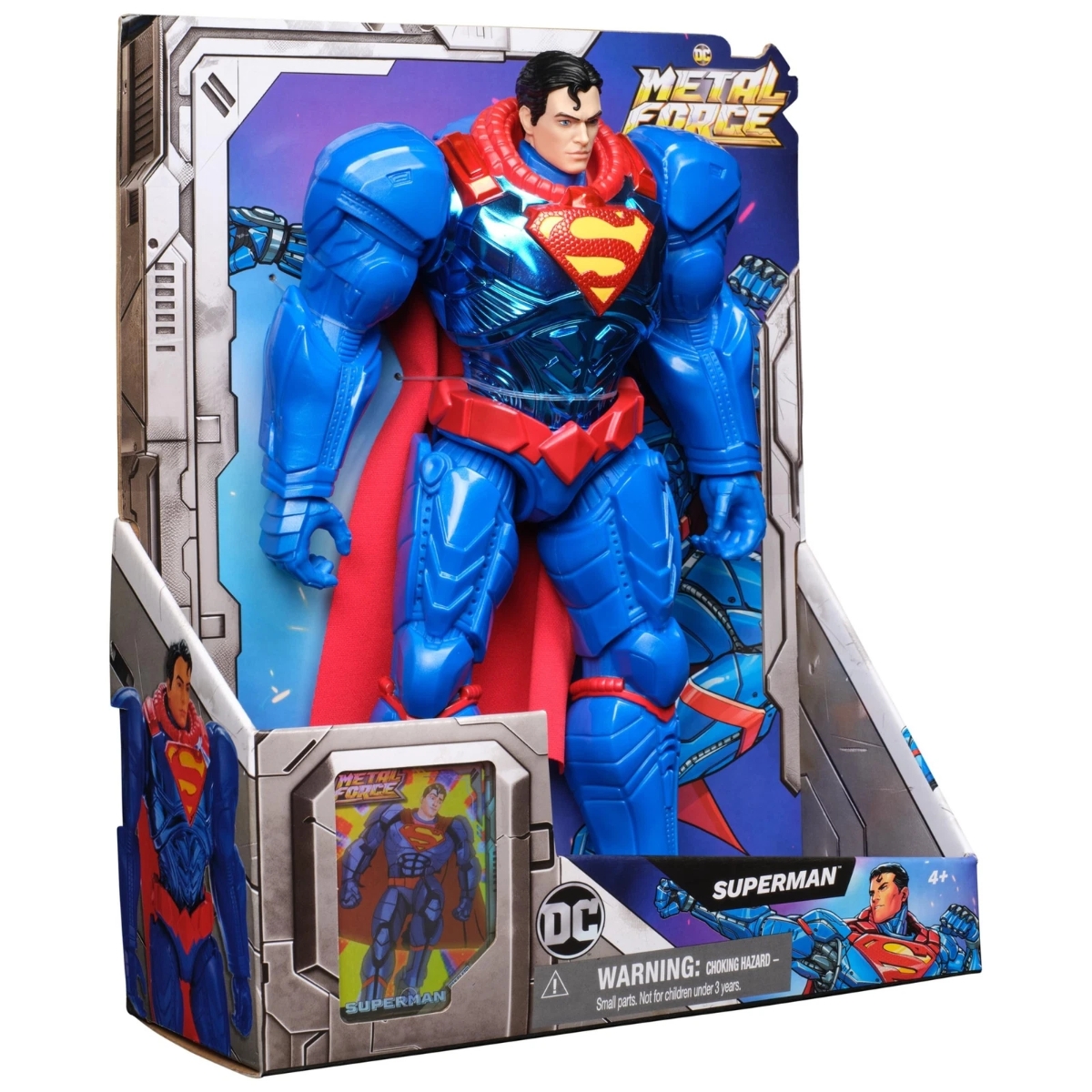 Spin Master 12″ DC Comics Metal Force Superman XL Action Figure Unisex, 5-7 Years