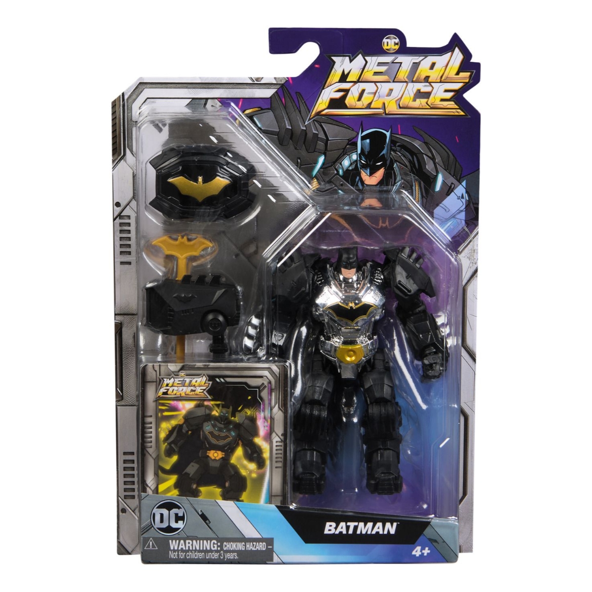 Spin Master 4.3″ DC Metal Force Batman Action Figure Playset Unisex, 5-7 Years