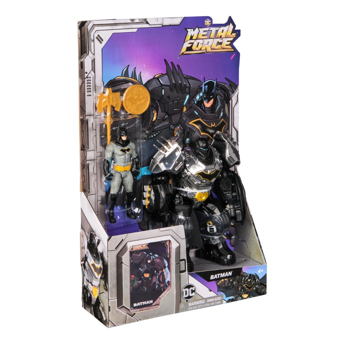 Spin Master DC Comics Metal Force Batman Action Figure Playset Unisex, 5-7 Years
