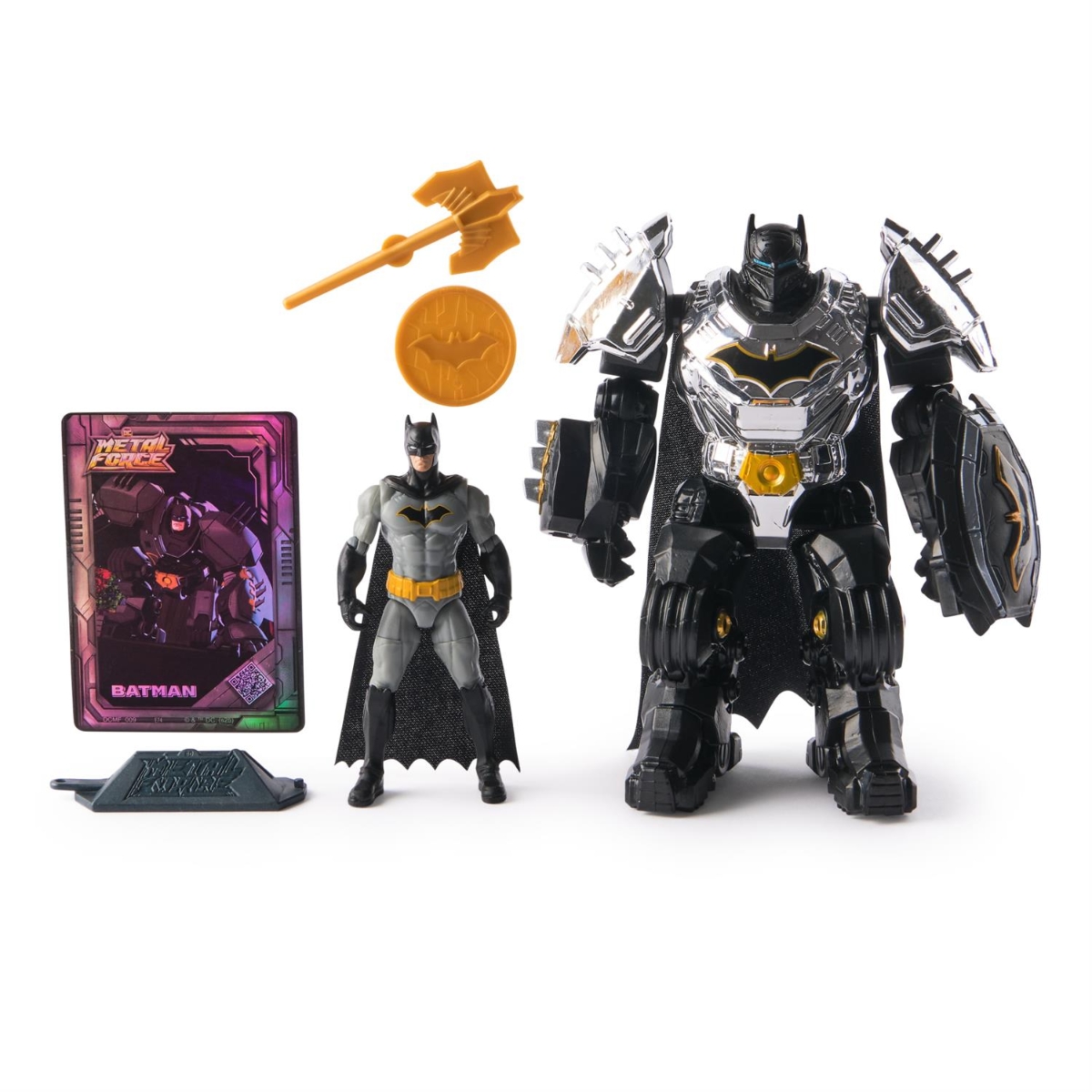 Spin Master DC Comics Metal Force Batman Assorted Action Figure Playset Unisex, 5-7 Years