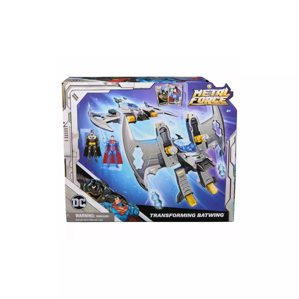 Spin Master DC Comics Metal Force Transforming Batwing 2-in-1 Playset Unisex, 5-7 Years