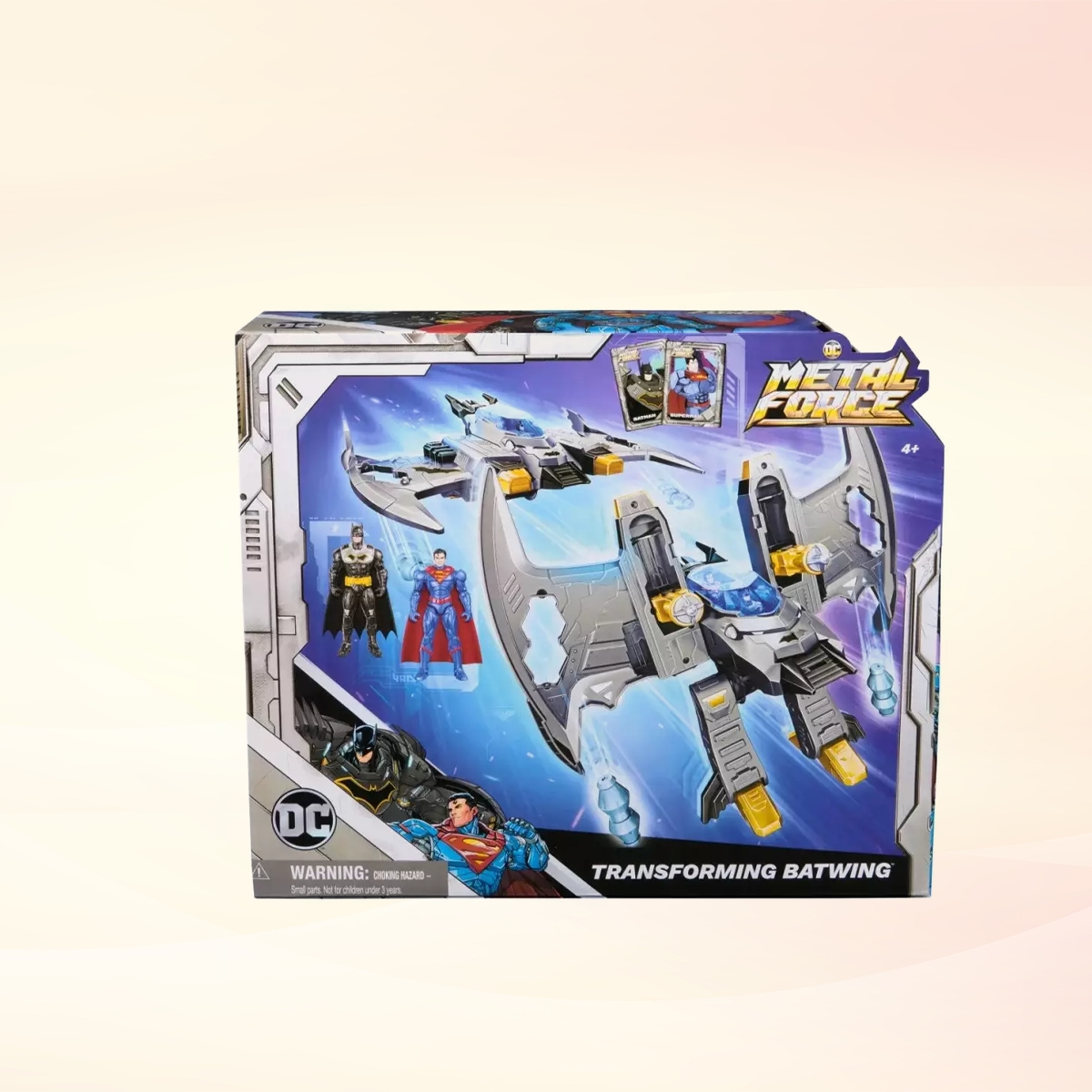 Spin Master DC Comics Metal Force Transforming Batwing 2-in-1 Playset Unisex, 5-7 Years
