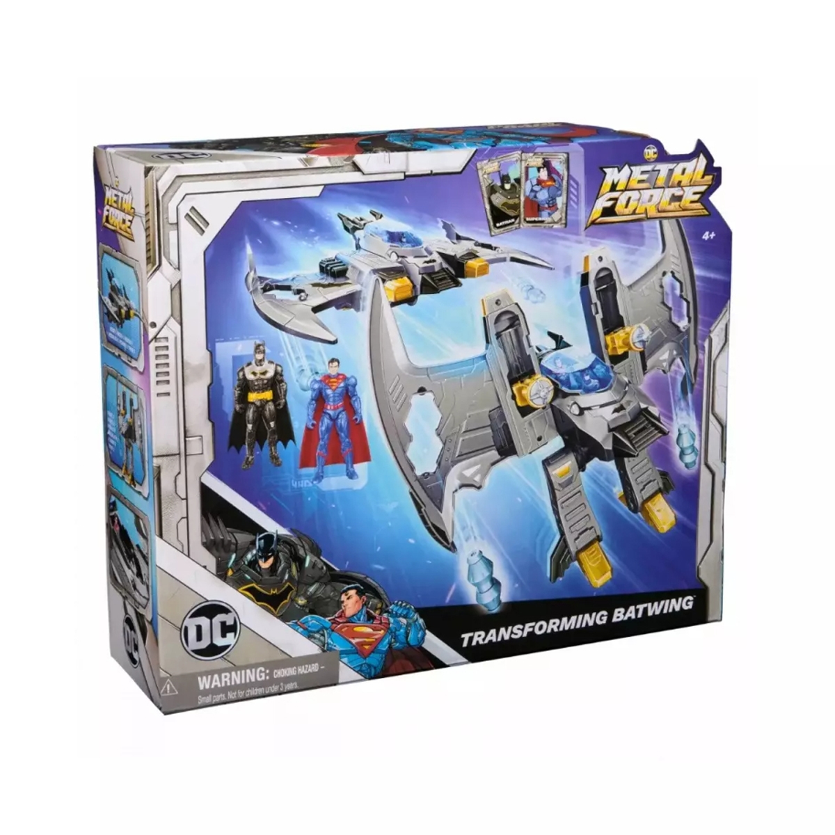 Spin Master DC Comics Metal Force Transforming Batwing 2-in-1 Playset Unisex, 5-7 Years