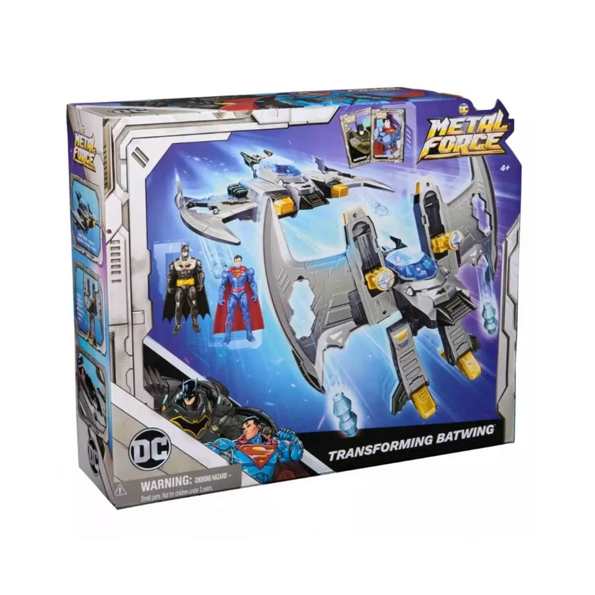 Spin Master DC Comics Metal Force Transforming Batwing 2-in-1 Playset Unisex, 5-7 Years