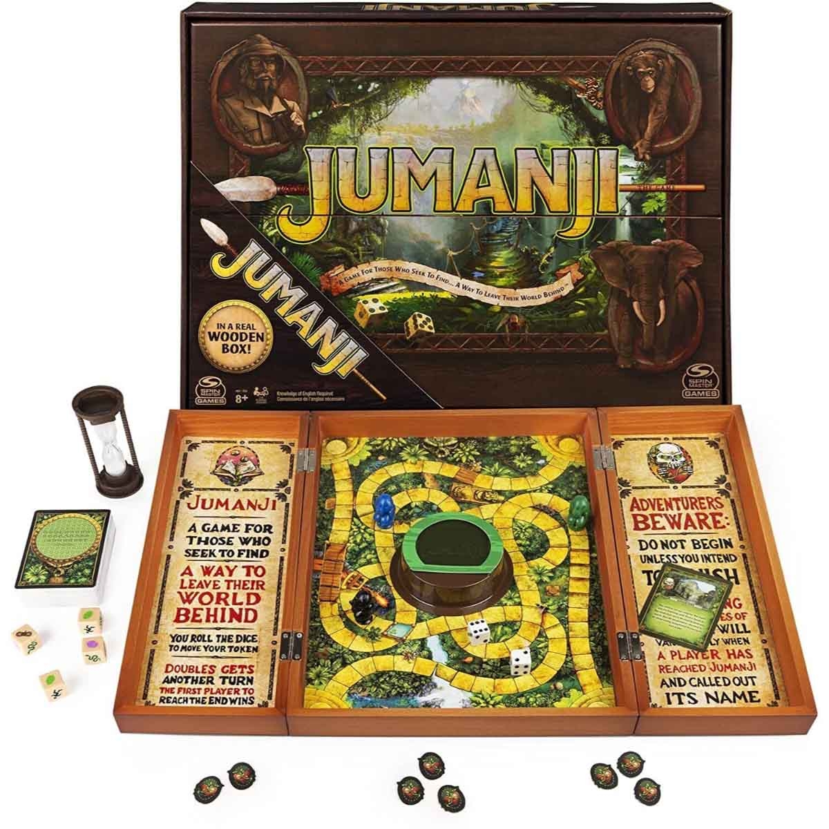 Spin Master Jumanji Wood Case Board Game Unisex, 5-7 Years