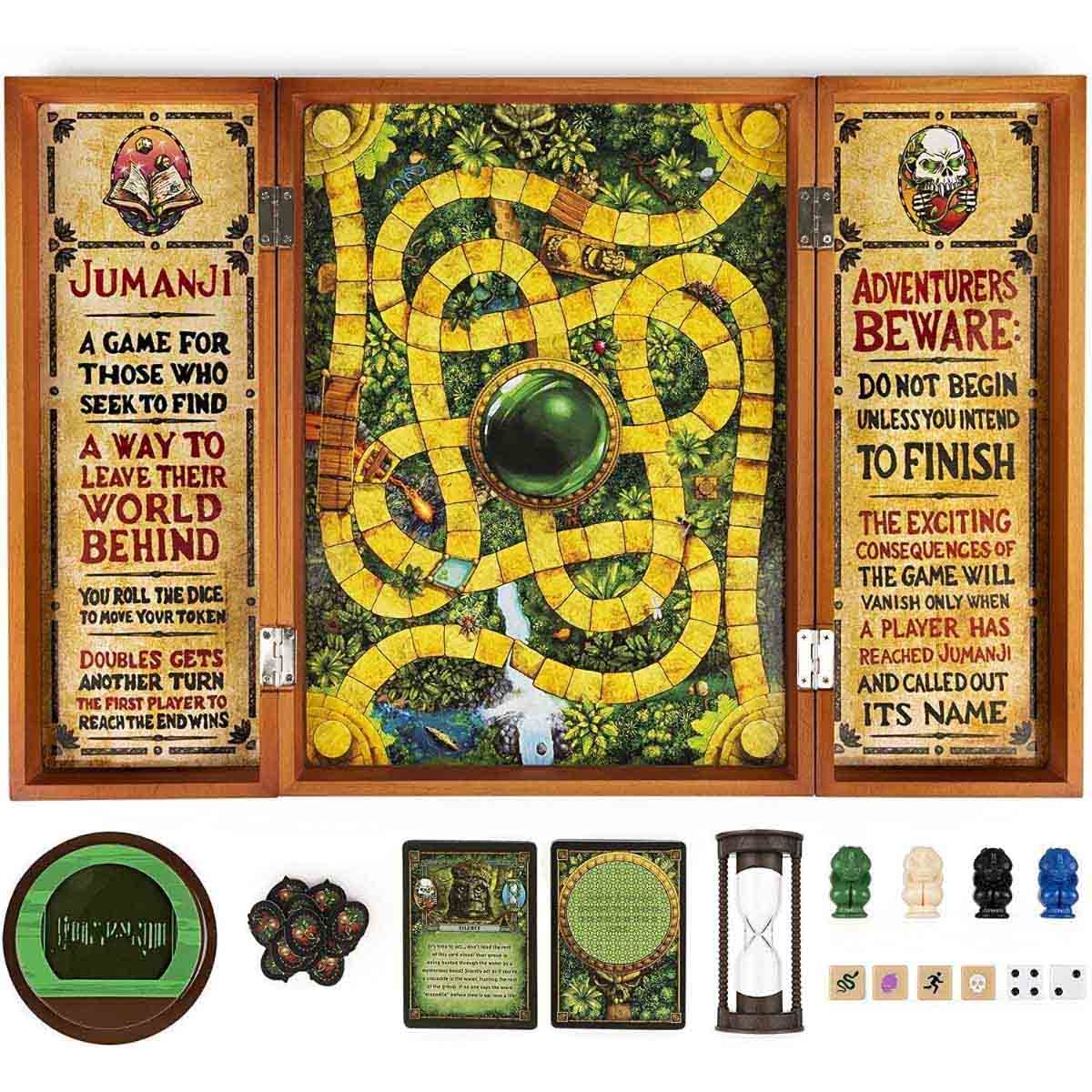 Spin Master Jumanji Wood Case Board Game Unisex, 5-7 Years