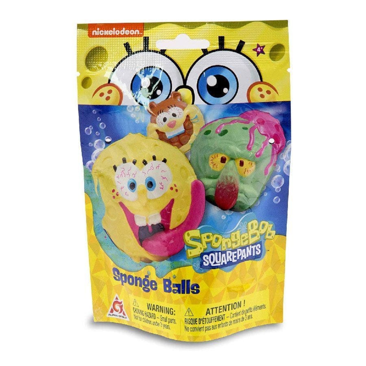 سبونج بوب مجموعة كرات إسفنجية للجنسين، 5-7 سنوات