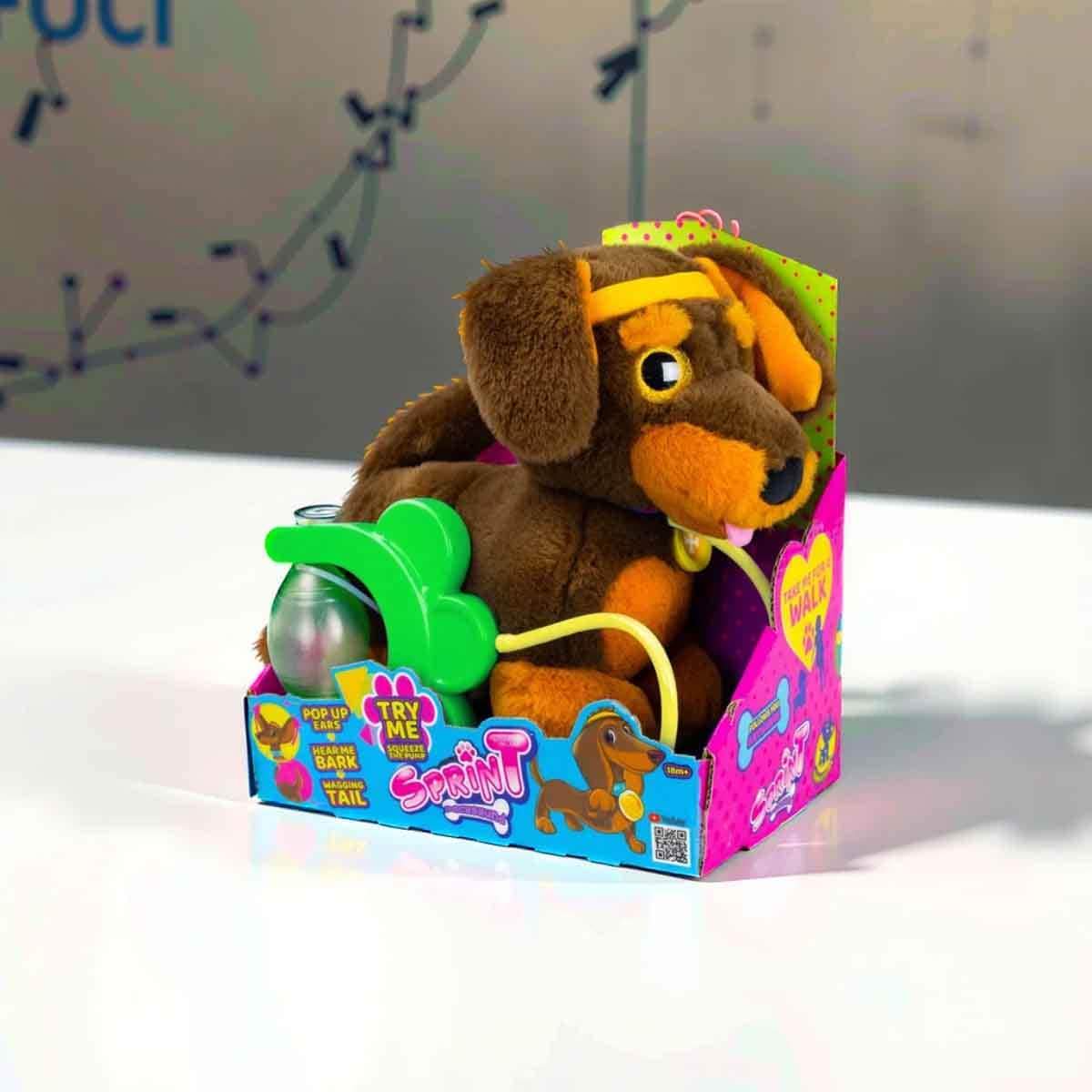 Sprint Pull-Along Dachsund Puppy Plush Toddler, 0-2 Years