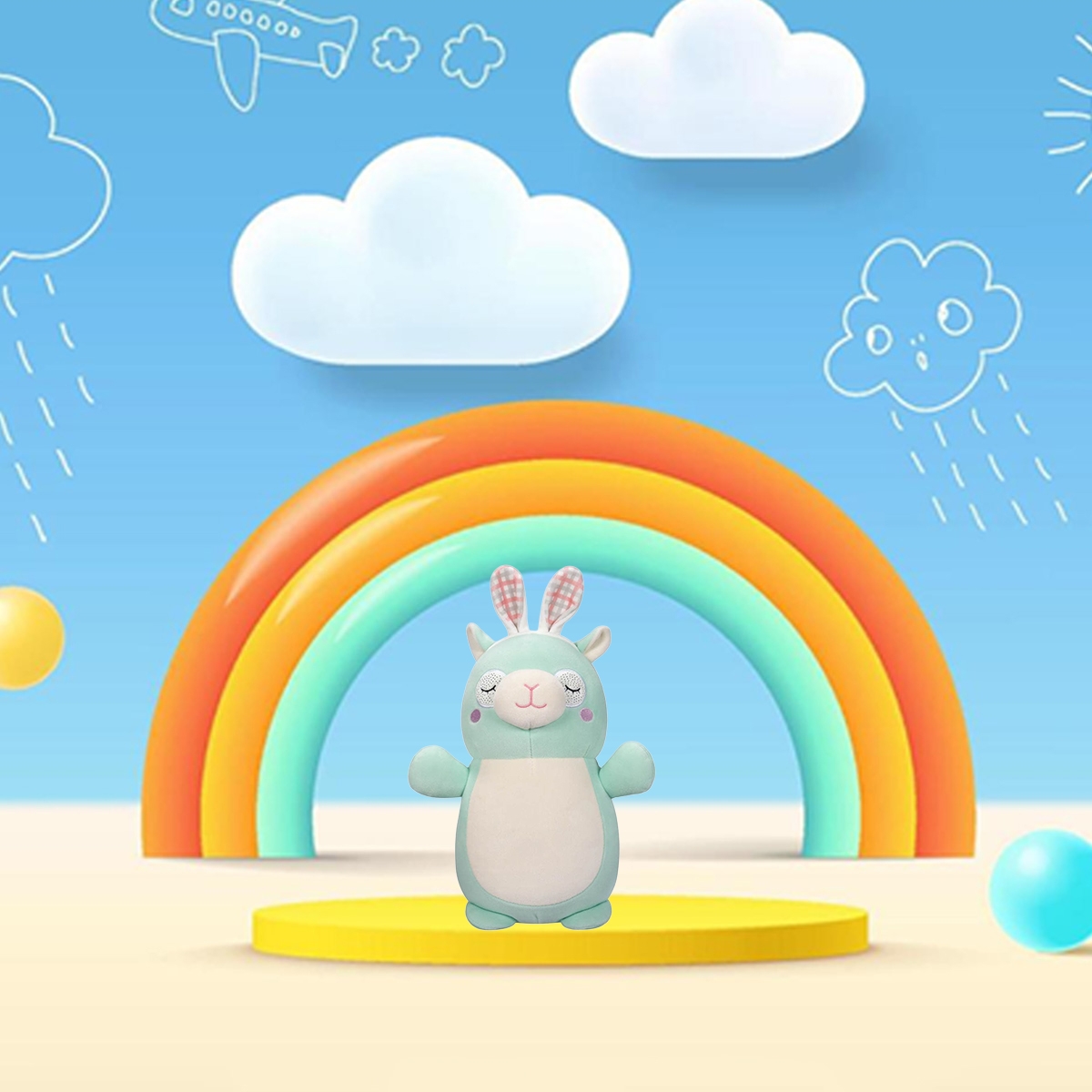 سكويشمالوز 10 إنش ميلي اللاما دمية محشوة للجنسين، 3-4 سنوات