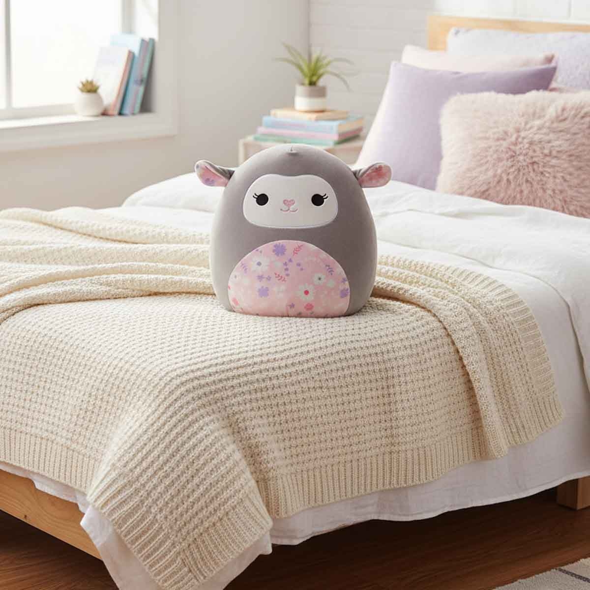 سكويشمالوز مجموعة 12 انش إيليا الخروف مع 12 انش هارا الأرنب لعبة محشوة للجنسين عمر 3-4 سنوات