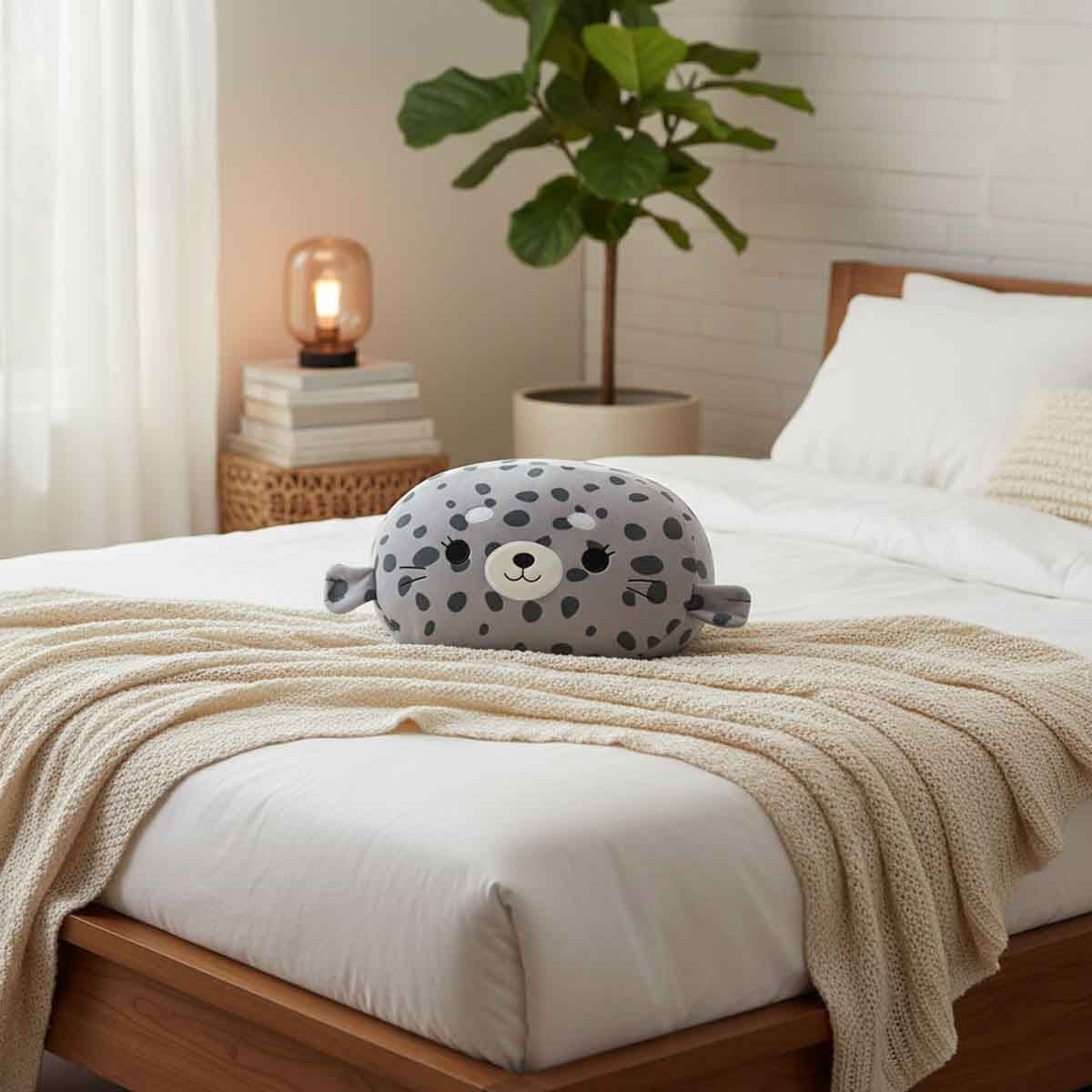 Squishmallows 12″ Stackables Odile Seal Plush Toy Unisex, 3-4 Years