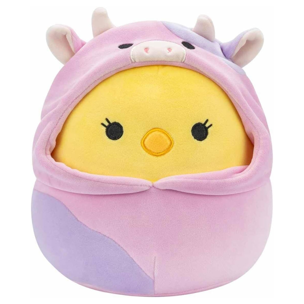 Squishmallows 12″ Aimee the Chick in Cow Hoodie Plush Toy Unisex, 3-4 Years