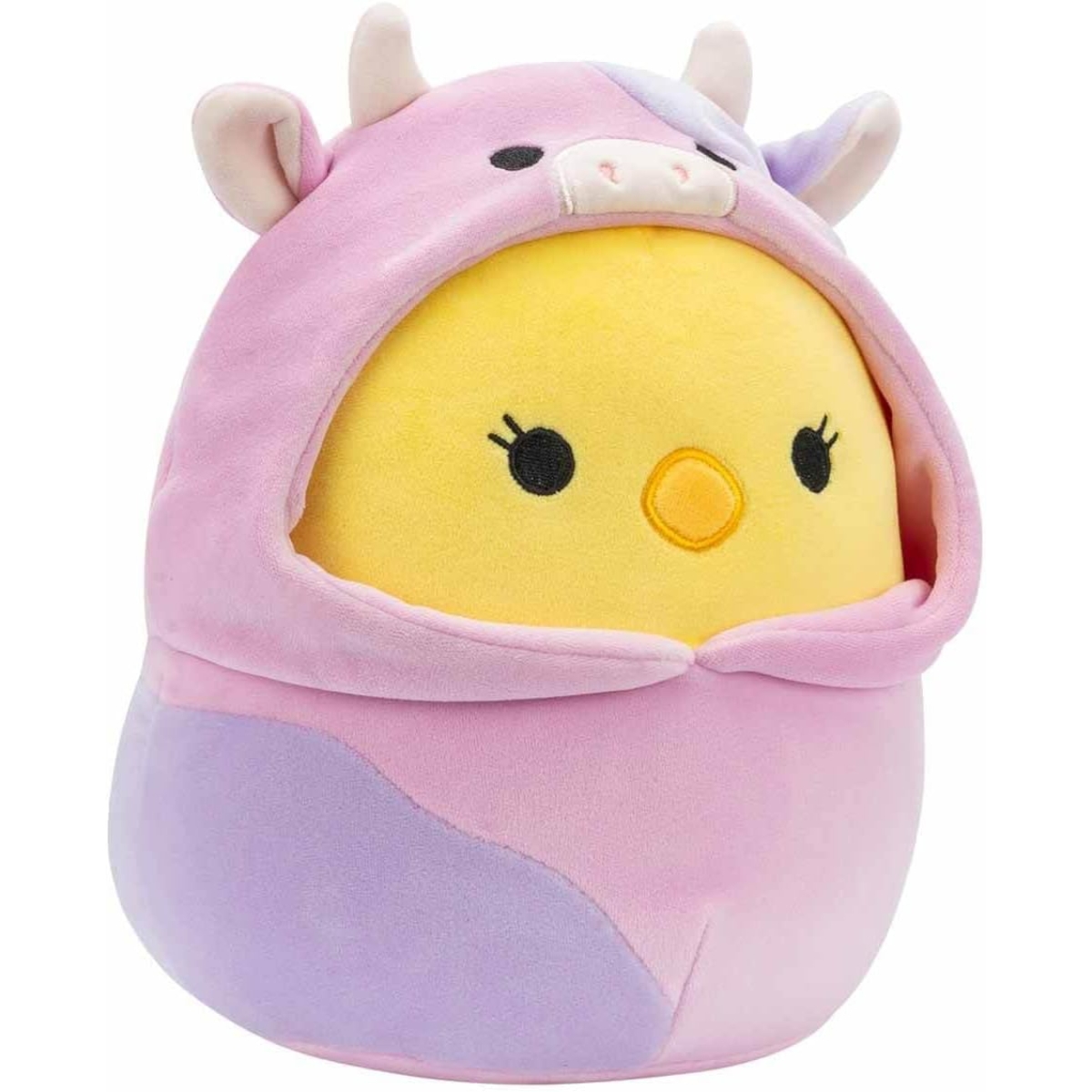 Squishmallows 12″ Aimee the Chick in Cow Hoodie Plush Toy Unisex, 3-4 Years