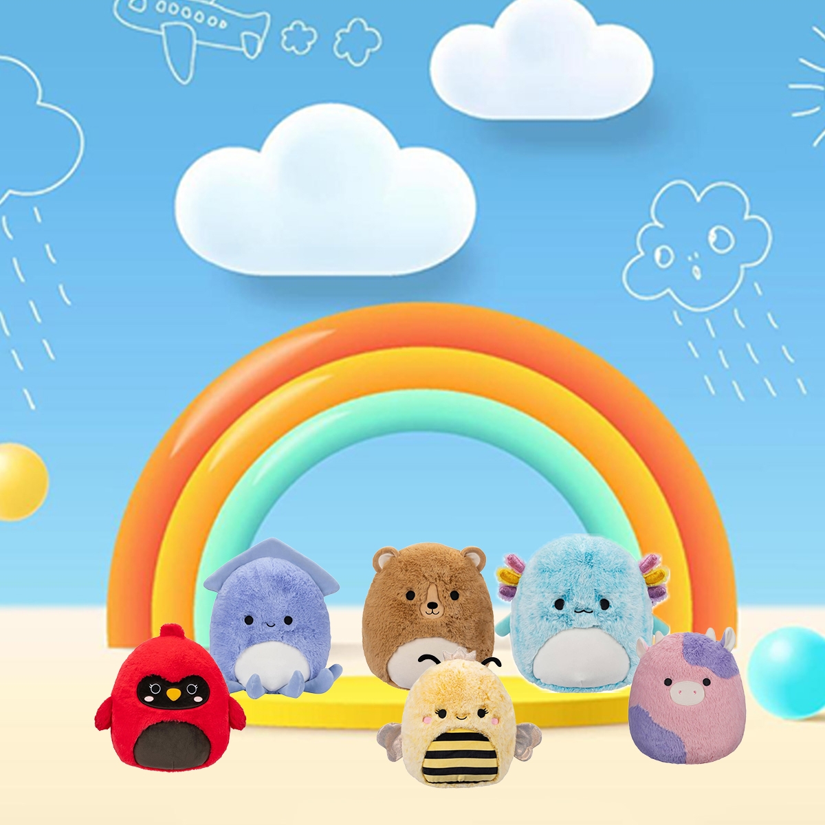 Squishmallows 12″ Fuzzamallows Assorted Plush Toy Unisex, 3-4 Years