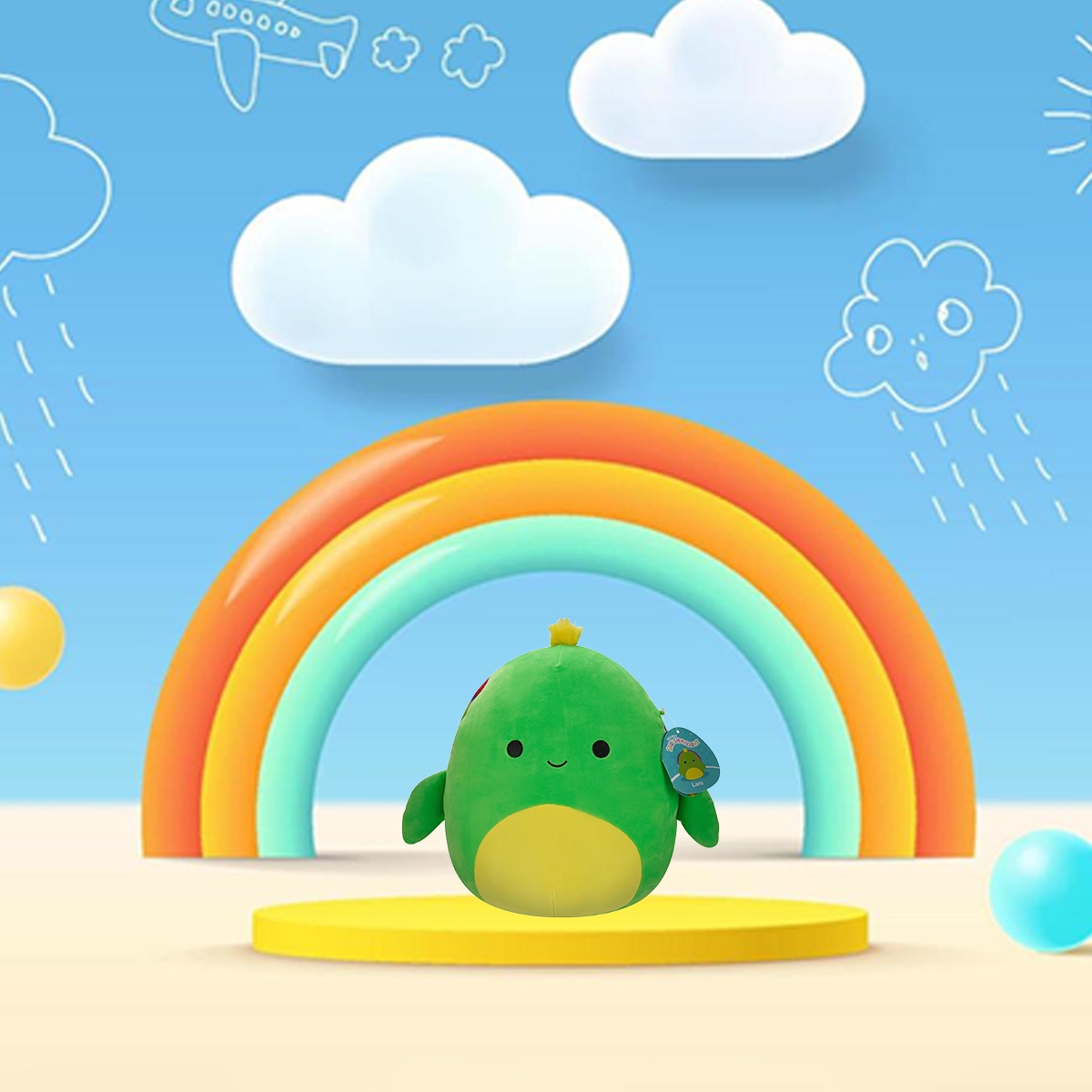 Squishmallows 12″ Lars the Turtle Plush Toy Unisex, 3-4 Years