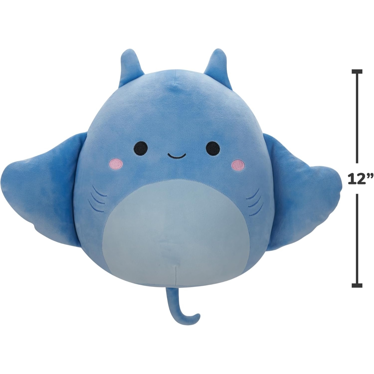 Squishmallows 12″ Lux Blue Manta Ray Plush Toy Unisex, 3-4 Years