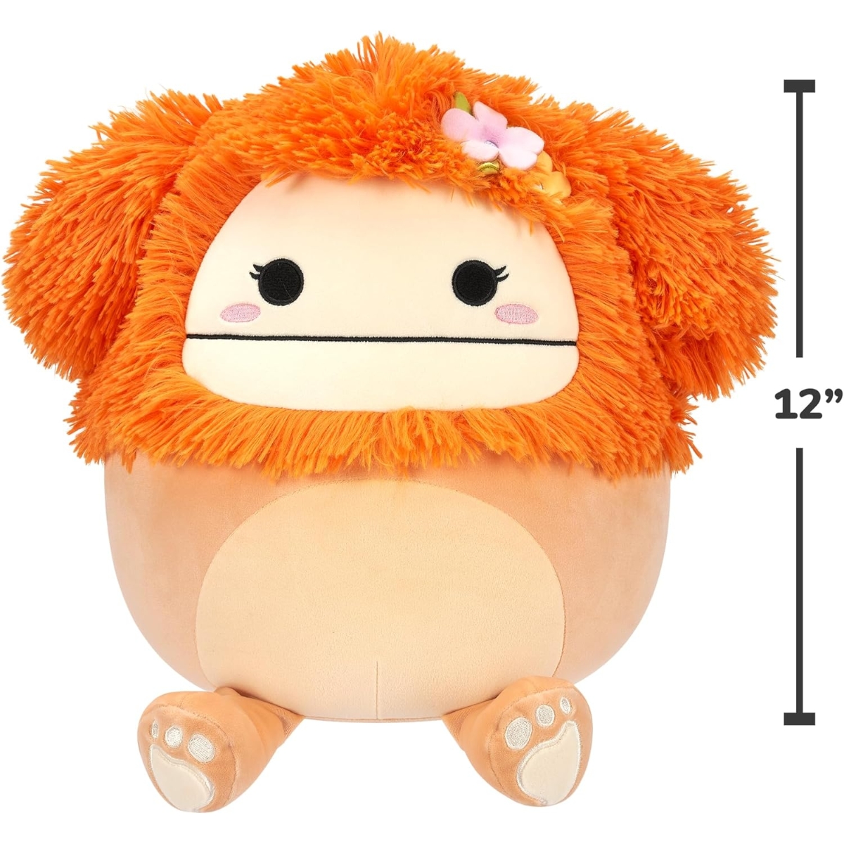 Squishmallows 12″ Shasta The Light Orange Bigfoot Plush Toy Unisex, 3-4 Years