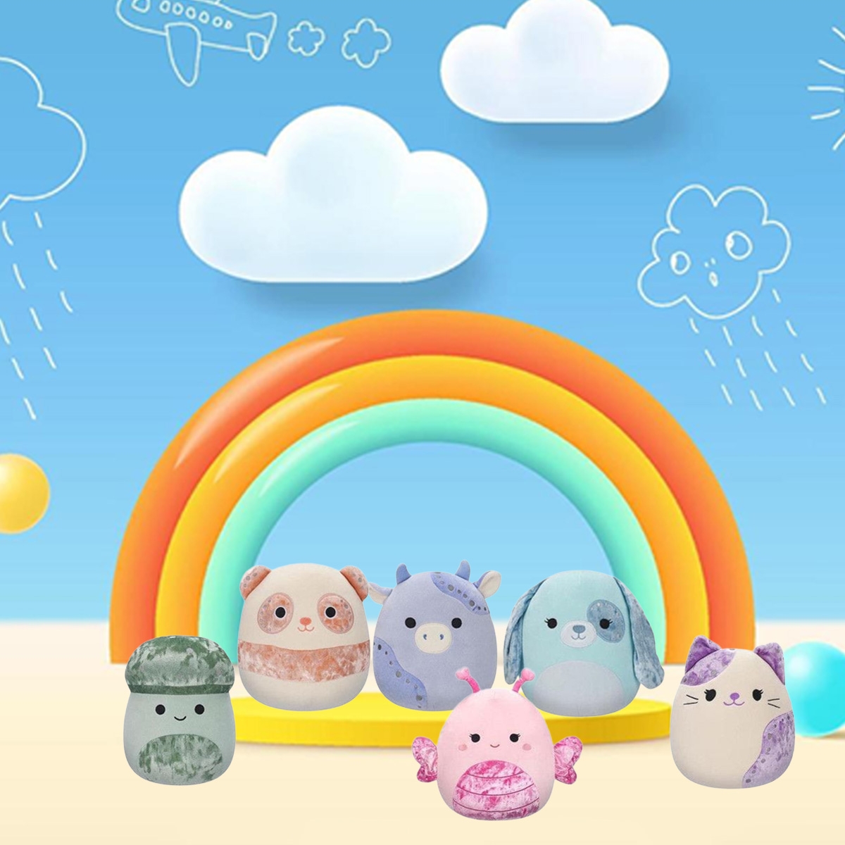 Squishmallows 12″ Velvet Assorted Plush Toy Unisex, 3-4 Years