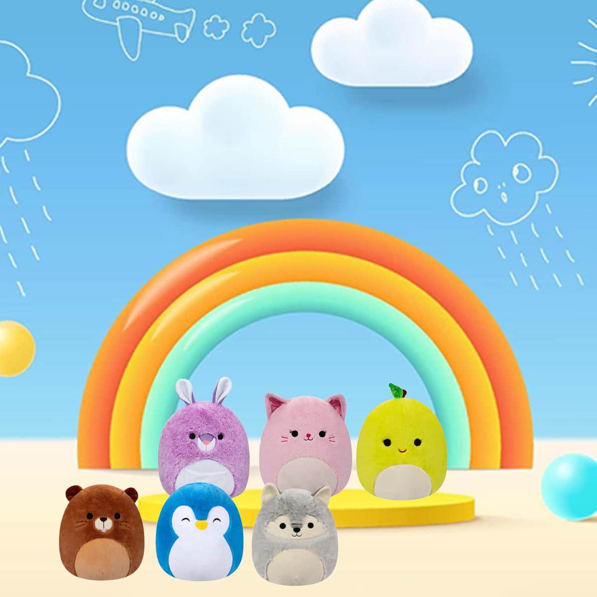 Squishmallows 12″ Wave-2B Assorted Plush Toy Unisex, 3-4 Years