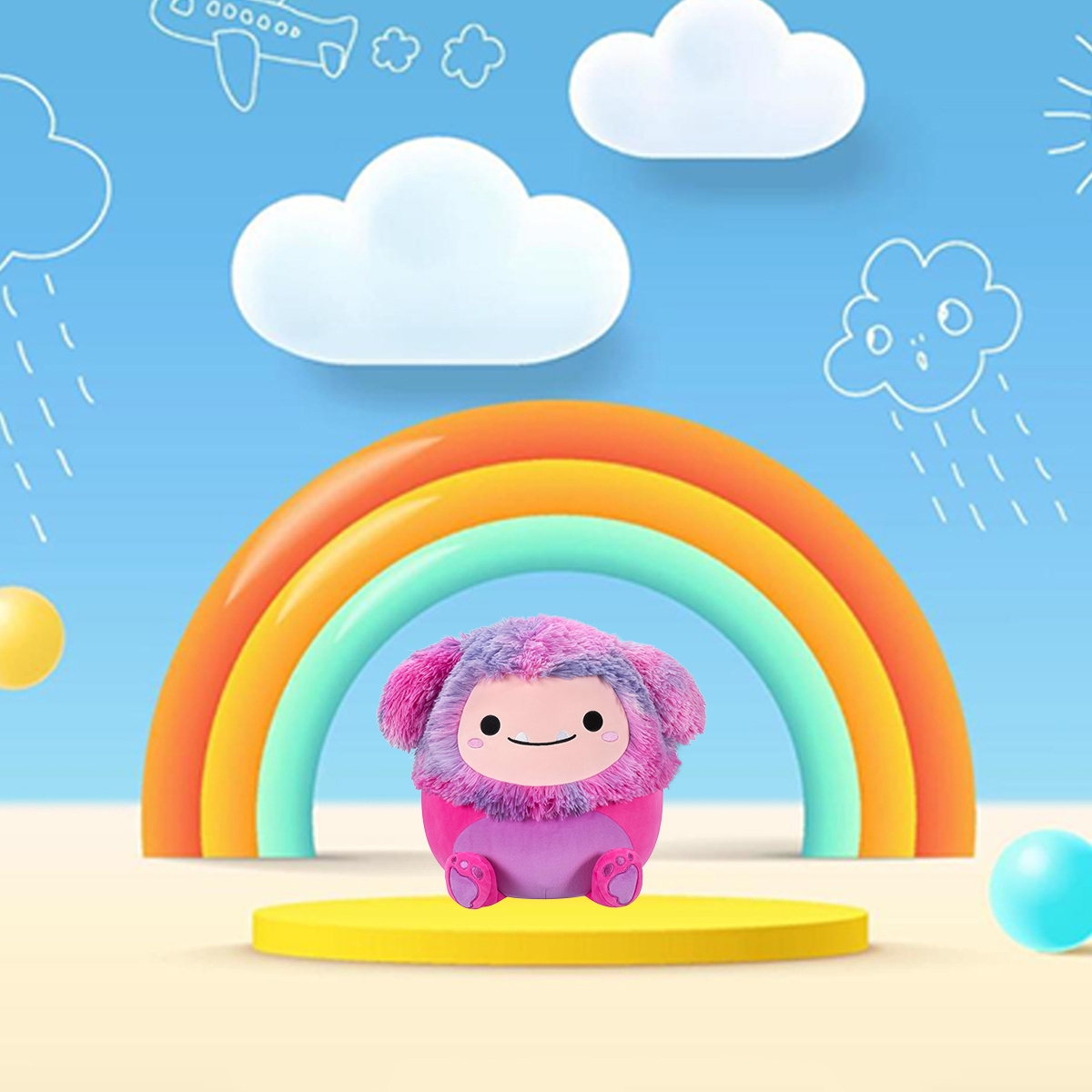 سكويشمالوز لعبة محشوة 12 إنش، ووكسي ذو القدم الكبيرة، للجنسين، من عمر 3 إلى 4 سنوات