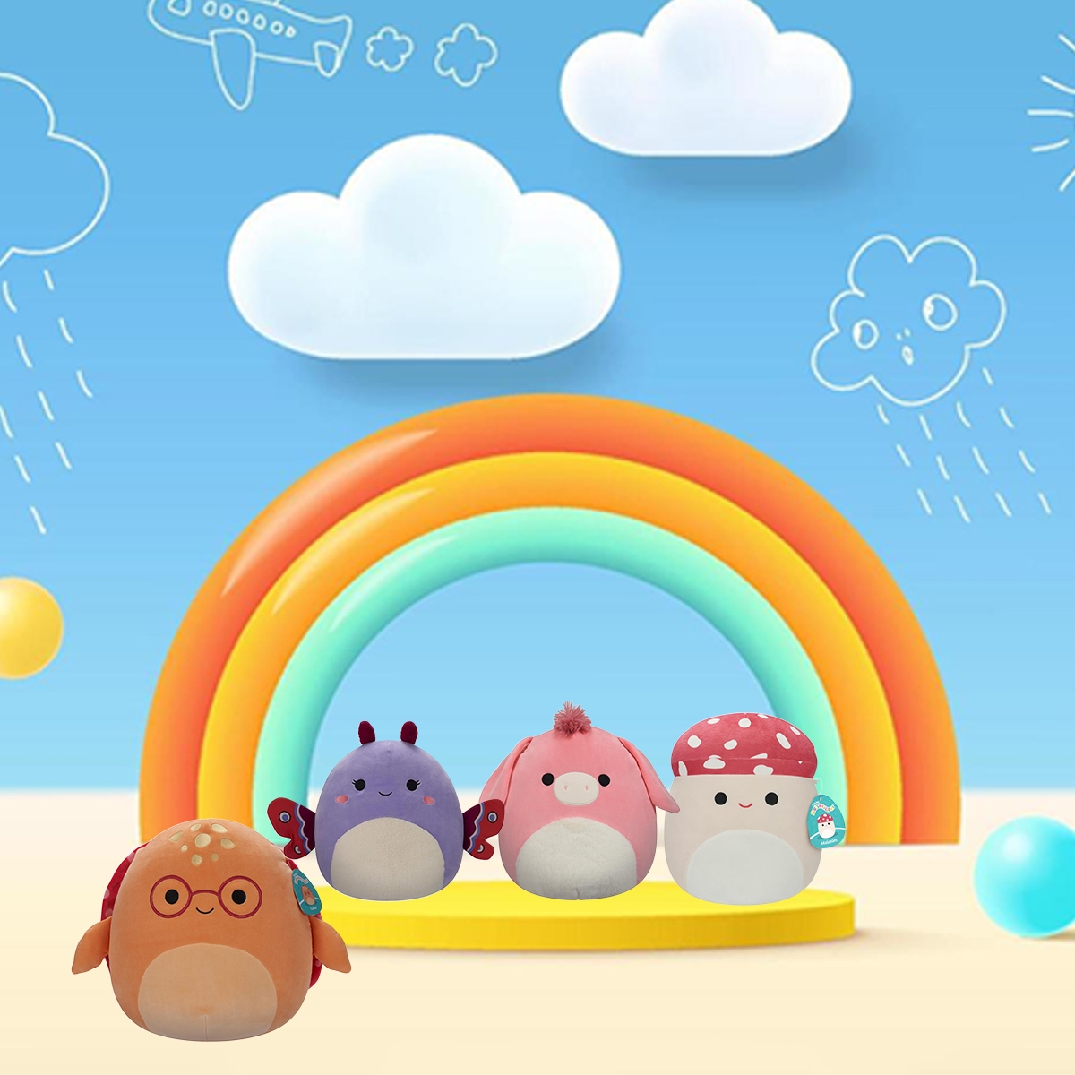 Squishmallows 14″ Wave-4 Assorted Plush Toy Unisex, 3-4 Years