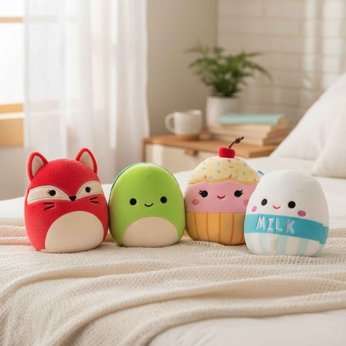 Squishmallows 2.5" Durable and strong Character Plush Toy Unisex, 3-4 Years, Pack of 4