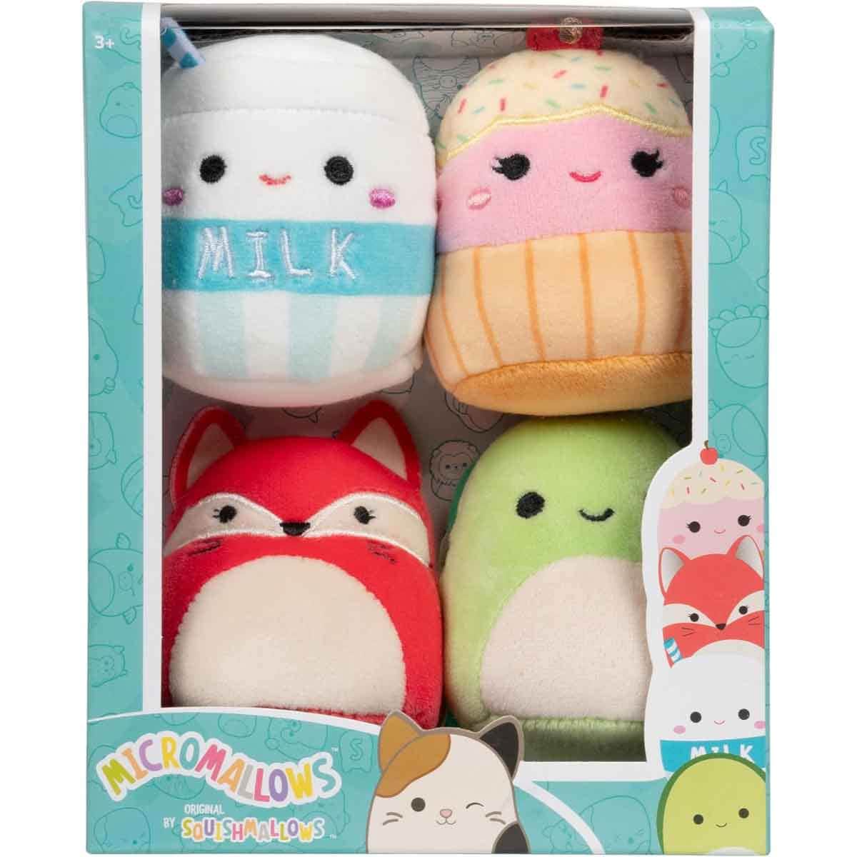 Squishmallows 2.5" Durable and strong Character Plush Toy Unisex, 3-4 Years, Pack of 4