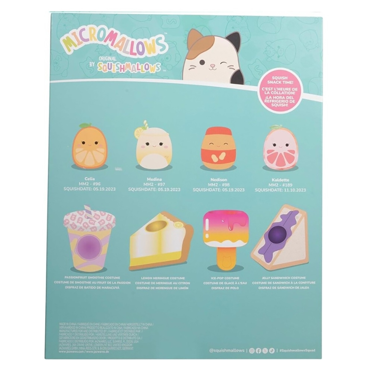 Squishmallows 2.5" Micromallows Delux Snack Machine Plush Toy Set with Accessory Unisex, 3-4 Years