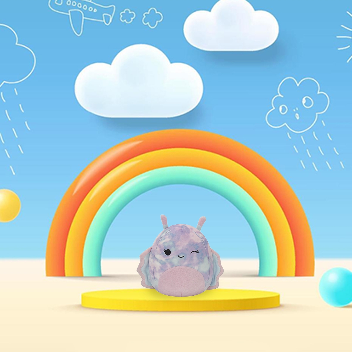 Squishmallows 20" Dottie Sea Slug Plush Toy Unisex, 3-4 Years