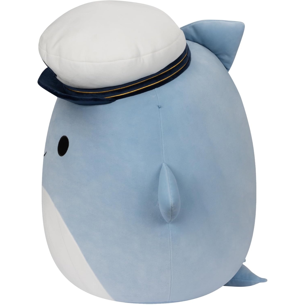 سكويشمالوز دمية محشوة على شكل حوت سامير مع قبعة بحار 20 إنش، للجنسين، من عمر 3 إلى 4 سنوات