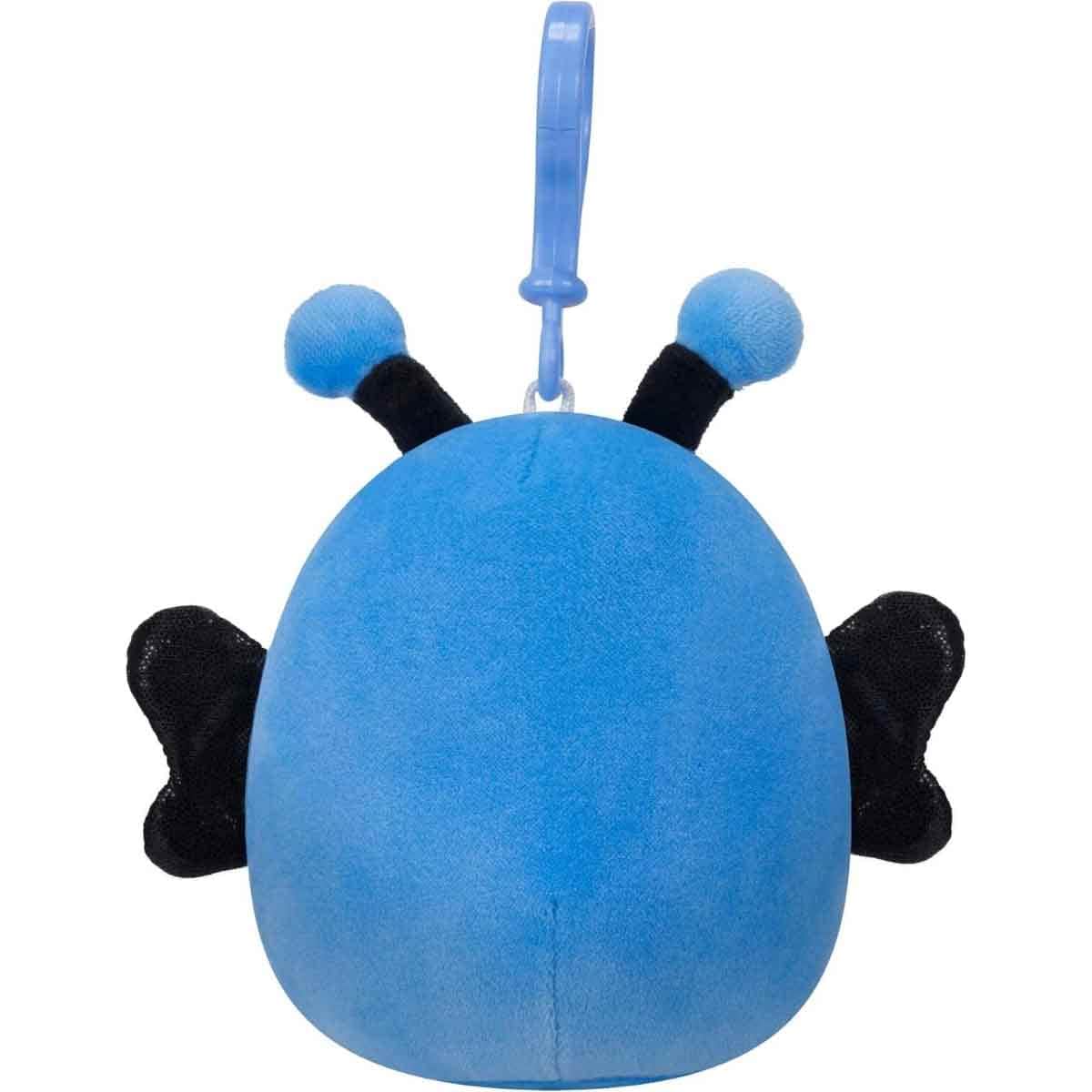 Squishmallows 3.5" Waverly Blue Butterfly & 3.5″ Lancaster the Yellow Triceratops Clip-On Plush Toy Bundle Unisex, 3-4 Years