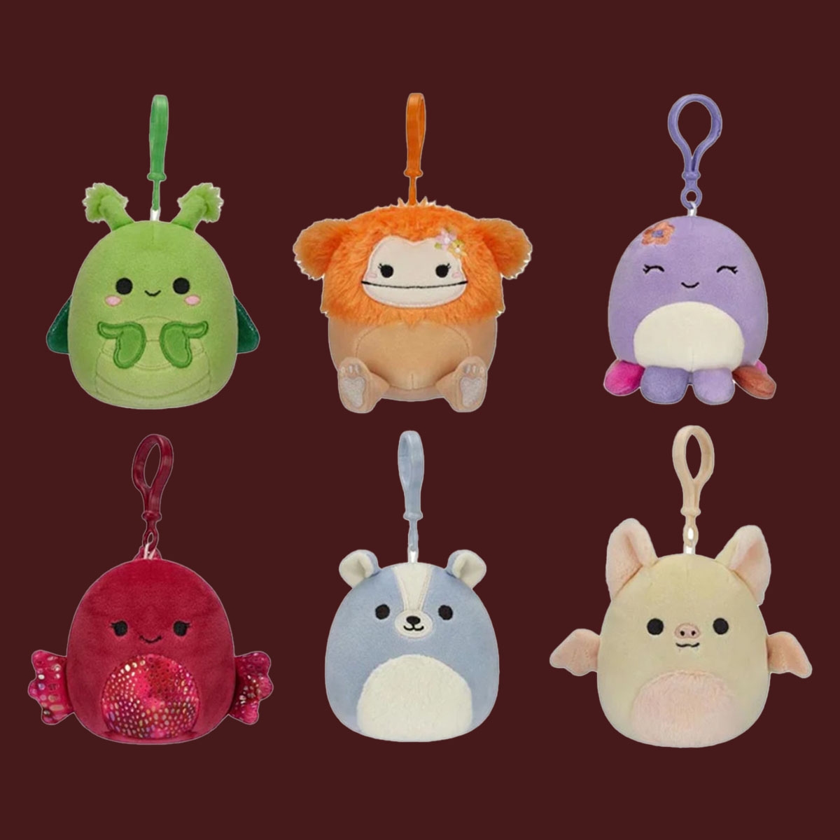 Squishmallows 3.5″ Clip On Assorted Valentine Plush Toy Unisex, 3-4 Years