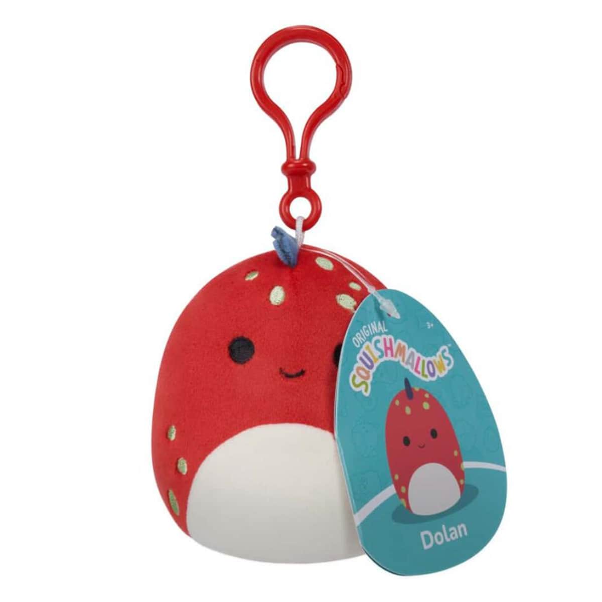 Squishmallows 3.5″ Dolan The Dinosaur Little Clip-On Plush Toy Unisex, 5-7 Years