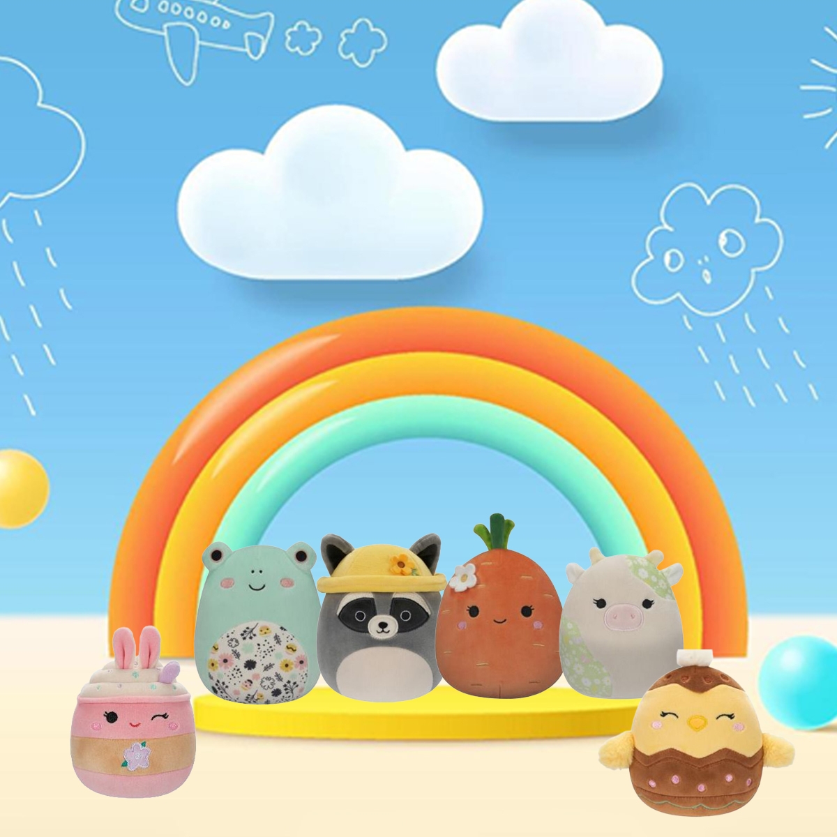 Squishmallows 5" Assorted Soft Toy Unisex, 3-4 Years