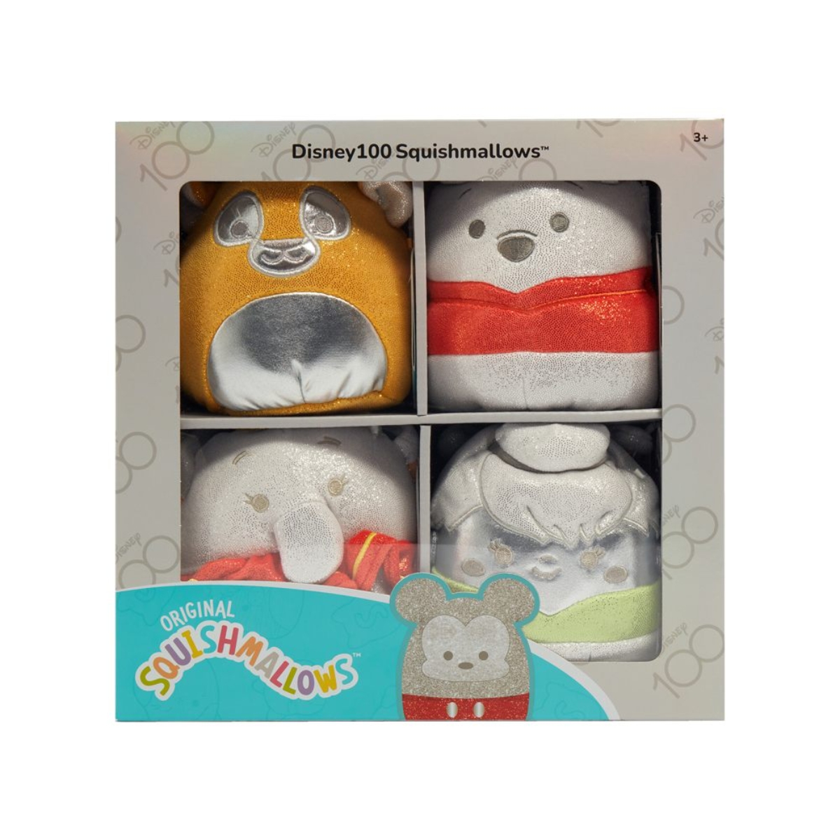 سكويشمالوز لعبة محشوة 5 إنش، ديزني الكلاسيكية، مجموعة من 4، للجنسين، من عمر 3 إلى 4 سنوات