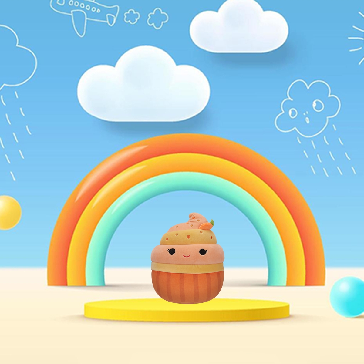 Squishmallows 5″ Cupcake Keisha Plush Toy Unisex, 3-4 Years