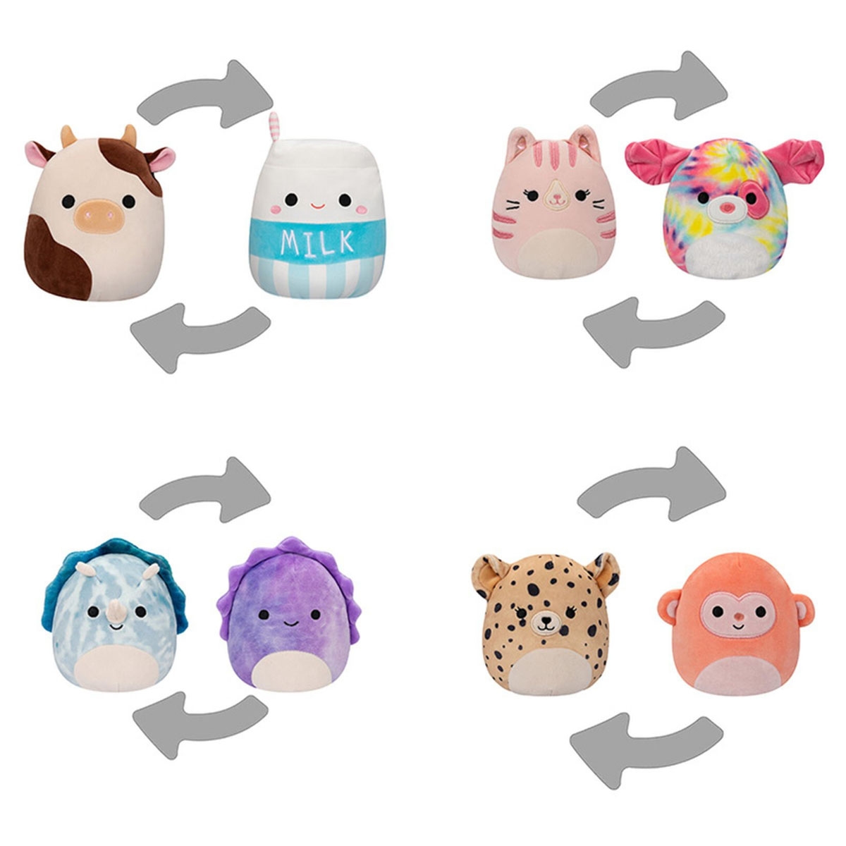 Squishmallows 5″ Flip A Mallows Assorted Plush Toy Unisex, 3-4 Years