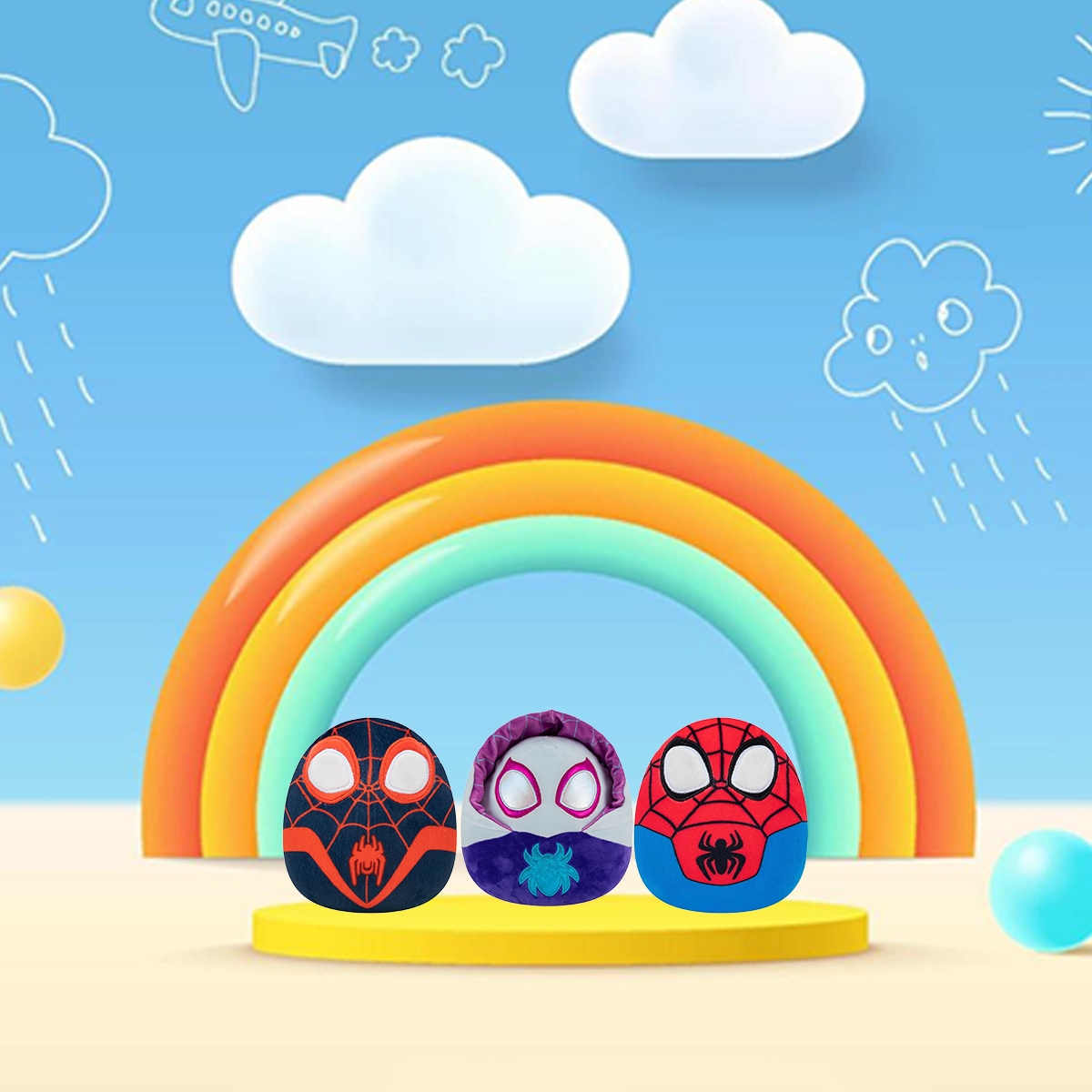 Squishmallows 5″ Spider-Man Series Assorted Plush Toy Unisex, 3-4 Years