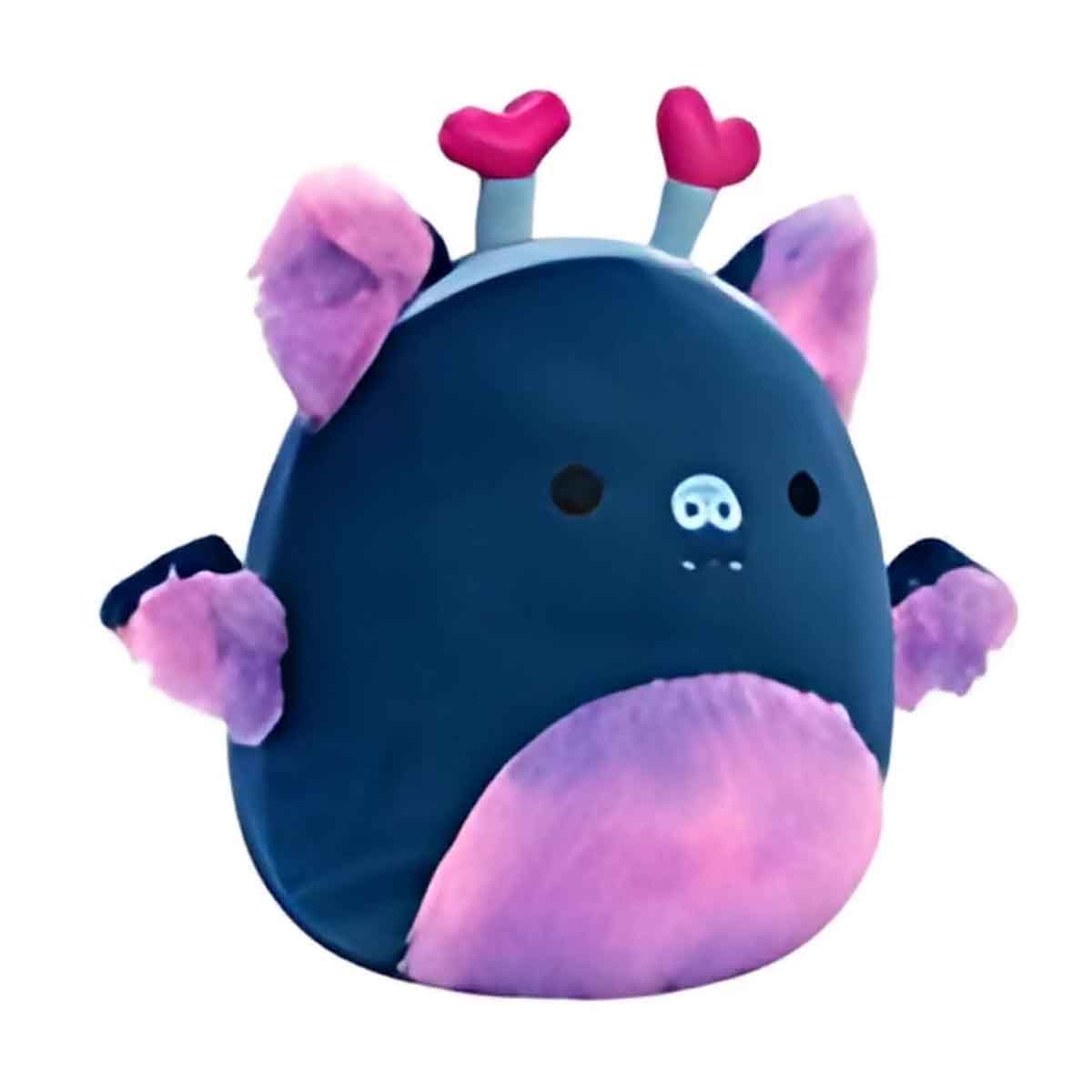 Squishmallows 7.5″ Milan - Girly Goth Navy Blue Fruit Bat with Fuzzy Belly and Heart Headband Little Plush Toy Unisex, 3-4 Years