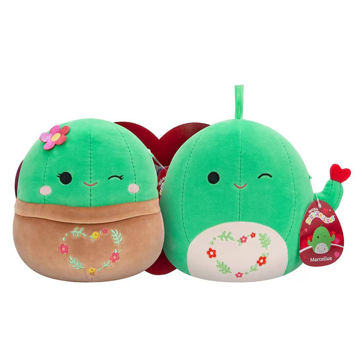 Squishmallows 7.5″ Cactus & Marcelluis Assorted Plush Toy Unisex, 3-4 Years, Pack of 2