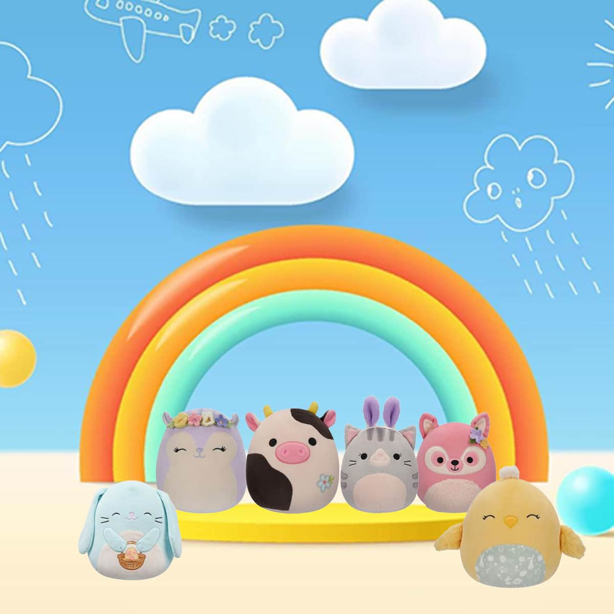 Squishmallows 7.5″ Easter Assorted Plush Toy Unisex, 3-4 Years