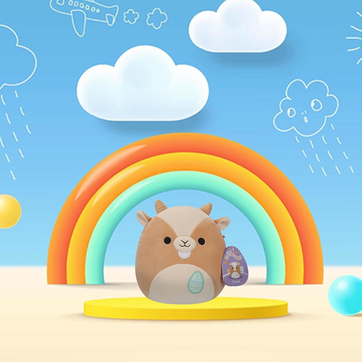 Squishmallows 7.5″ Grant the Tan Plush Toy Unisex, 3-4 Years