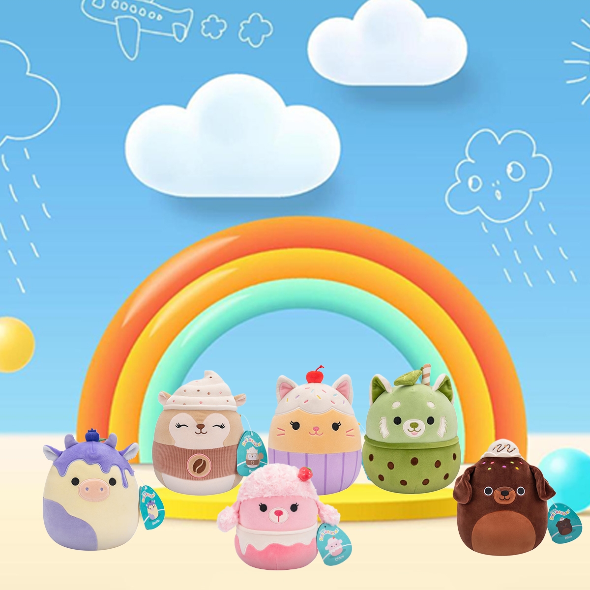 Squishmallows 7.5″ Hybrid Sweets Assorted Plush Toy Unisex, 3-4 Years