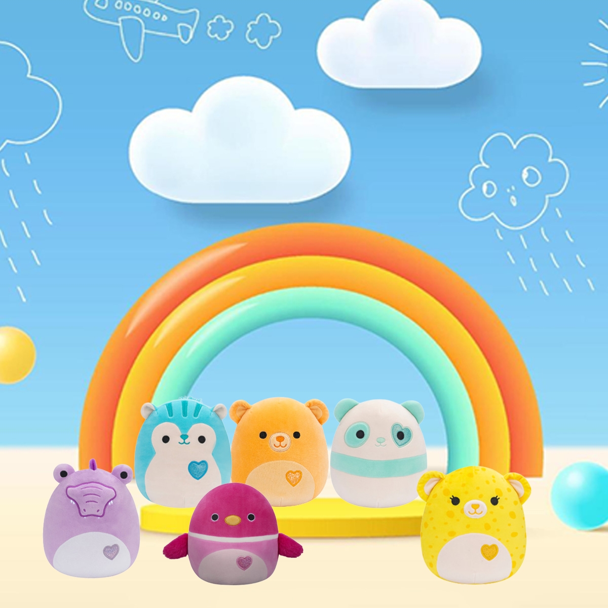 Squishmallows 7.5″ Valentine's Day Assorted Plush Toy Unisex, 3-4 Years