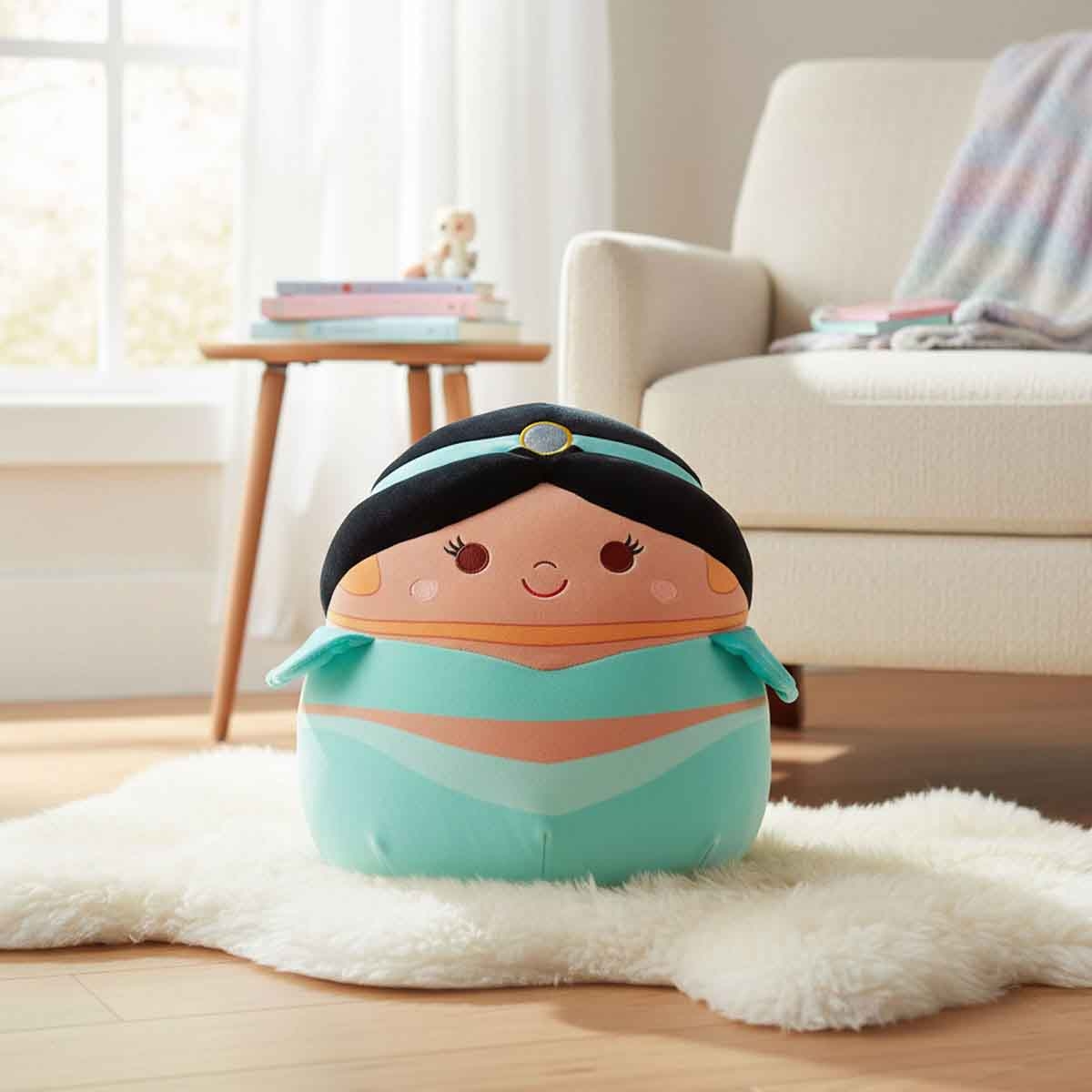 سكويشميلوز لعبة محشوة ديزني الأميرة ياسمين 8 إنش للجنسين، 3-4 سنوات