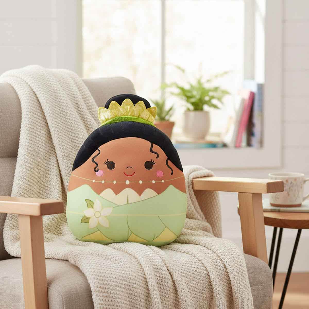 Squishmallows 8″ Disney Princess Tiana Plush Toy Unisex, 3-4 Years