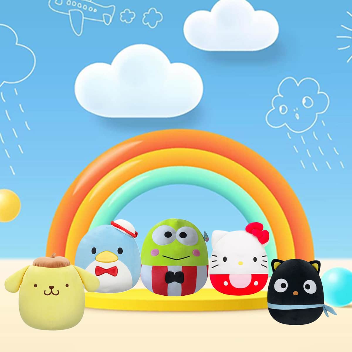 Squishmallows 8″ Sanrio Core Assorted Plush Toy Unisex, 3-4 Years